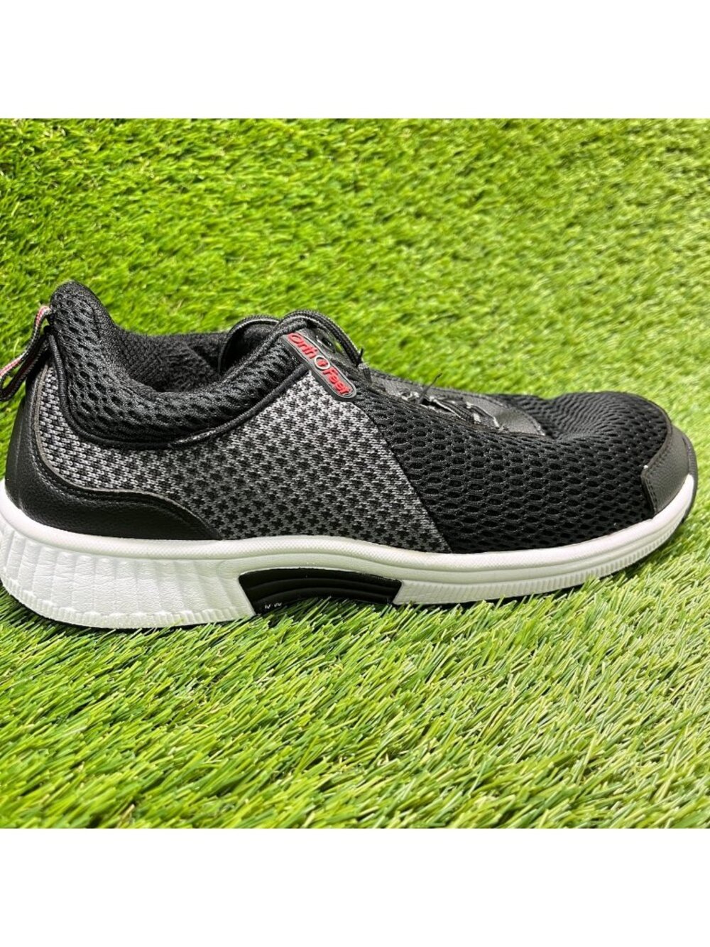 Orthofeet Edgewater Mens Size 8 6E Black Athletic Running Walking Shoes Sneakers